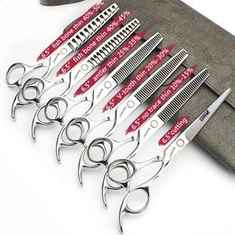 Scissors Shears 665775 inch Japanese professional hairdressing scissors Barber Shop Hair Cutting Thinning rate Set 231102