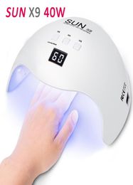 Tamax New SUN x9 40W Nail Lamp Machine UV Led Nail Dryer Machine Lamp for Nails Gel Polish Low Heat nail art tools2773161