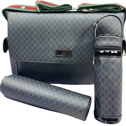 Designer de bebê 3 em um sacos de fraldas moda bebês sacos maternidade fraldas bolsas de grife de luxo lona impressão carta xadrez sacos de viagem à prova d'água A0017