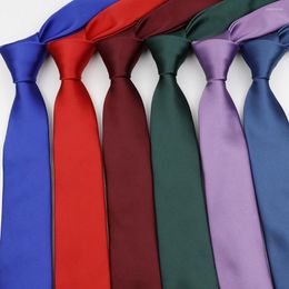 Bow Ties Classic Men Solid Colour Neck For Casual Suits Business Offical Wedding Party Gravatas Red Black Blue Skinny Necktie