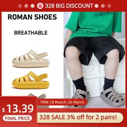 Sandals Dome Cameras UTUNE Roman Sandals Kids Shoes For Girls And Boys Sandals Summer Cute EVA Outdoor Thick Cushion Beach Shoes 3-7Y Children Shoes Z0331