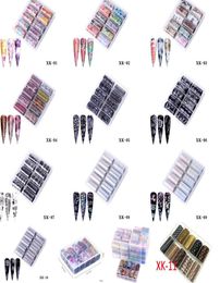 NAS006 10Pcs Nail Foils Holographic Transfer Water Decals Nail Art Stickers 4100cm words sticker false nails tips decoration7077758