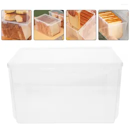 Plates 2 Pcs Bread Storage Box Fridge Fruit Container Plastic Cake Stand Square Bins Kitchen Supply Canister Dispenser Holder