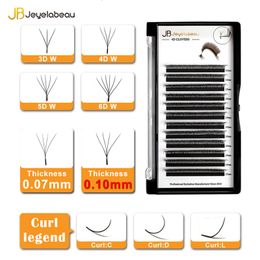 Makeup Tools JB Jeyelabeau 3D 4D 5D W Fake eyelashes Naturally curl Eyelash extension Premade volume fans lashes False eyelashes 6D W cilia 230403