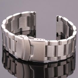 Watch Bands Stainless Steel Band Strap Women Men Metal Watchband Link Bracelet 18mm 20mm 22mm 24mm Accessories Silver Rose Gold BlackWatch