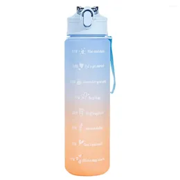 Water Bottles Portable Drink Bottle Frosted Sports Leak-proof Filling Traveling Straw Design Drinking Jug