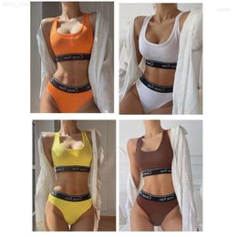 Bras Sets SP CITY Fashion Sports Traceless Sexy Women's Underwear Set Ins Colored No Steel Ring Thin Seamless Bra Fitness Gathered