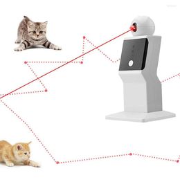 Cat Toys Automatic Laser Toy Random Moving Interactive LED USB For Indoor Smart Teasing Pet Red Dot Exercising