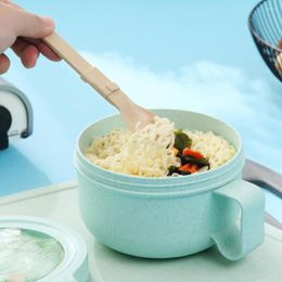 Bowls Wear-Resistant Round Japanese Ramen Bowl Rice Folding Spoon Storage