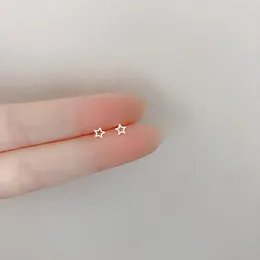 Stud Earrings 925 Silver Needle Cute Star Ear Gold Color For Women Korea Piercing Prevent Allergy Jewelry