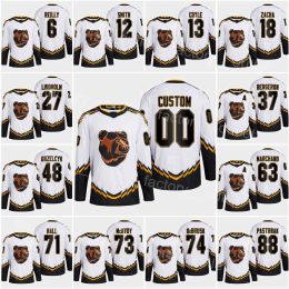 Bostons Hockey Bruin 71 Taylor Hall Jerseys 2022-23 Reverse Retro 63 Brad Marchand 88 David Pastrnak 37 Patrice Bergeron 73 Charlie McAvoy Charlie Coyle Jake DeBrusk