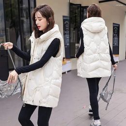 Women's Vests Down Cotton Vest Mid Length Outwear 2023 Autumn And Winter Loose Sweetheart Female Sleeveless Jacket
