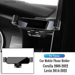 Car Holder Car Phone Holder For Toyota Corolla 2018-2022 Levin 2014-2022 Gravity Navigation Bracket Stand Air Outlet Clip Rotatable Support Q231104