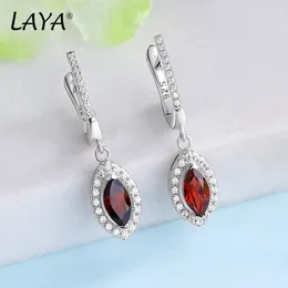 Stud Earrings LAYA 925 Sterling Silver Marquise Brilliant Cut Gemstone Natural Garnet Drop For Women Wedding Fine Jewellery