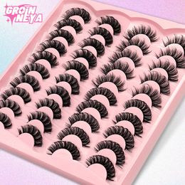 Makeup Tools GROINNEYA 520 Pairs Russian Strip Lashes DD Curl False Eyelashes Natural Lashes Strips Curl Pack 4 Styles Eyelashes Extensions 230403