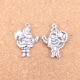 Christmas Decorations 36pcs Charms Santa Claus Gift 33x25mm Antique Pendants Vintage Tibetan Silver Jewellery DIY For Bracelet Necklace 231102