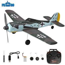 ElectricRC Aircraft FW-190 RC Plane 2.4G 4CH 402mm Wingspan RC Aircraft One Key Aerobatic RTF Fighter Mini Warbird RC Airplane Toys Gifts 231102