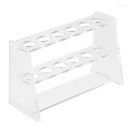 -hole Test Tube Rack Plastic Stand Experiment Laboratory Shelf Pipe Container Acrylic 2-layer Centrifuge Holder
