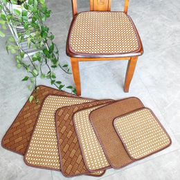 Pillow Chinese Style Household Cool Rattan Woven Summer Portable Breathable Non-Slip Office Chair Mat Student