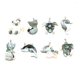 Pendant Necklaces Natural Shell Animal Shape Mother Of Pearl Charm For DIY Jewelry Making Necklace Earring Women Gift