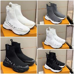 Designer Run 55 sneakers fashion Men leisure high-tops shoes luxury Spring Platform Rubber Mesh Sock shoes Size 35-45