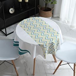 Table Cloth 1Pc Oilcloth On Waterproof Pvc Track The Cover Round Tablecloth Silicone Modern Ramadan Decoration