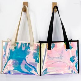 Evening Bags Women Clear Tote Waterproof PVC Shoulder Bag Summer Holiday Beach Handbag Female Travel Large Capacity Daily Shopping Purse