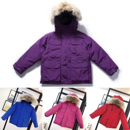 Children Down Coat large collar boy girls camouflage hoded winter Wadded Jackets baby boys girls casual outwear kids designer jacket Clothing