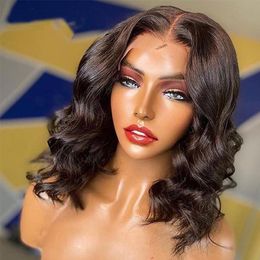 Lace Wigs Body Wave Front Wig Short Bob For Women Human Hair Natural Brazilian Transparent WigsLace