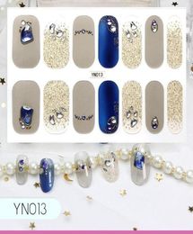 14tipssheet Marble 5D Glitter Nail Art Stickers Full Cover Adhesive Wraps DIY Salon Manicure Decoration Decals2040928
