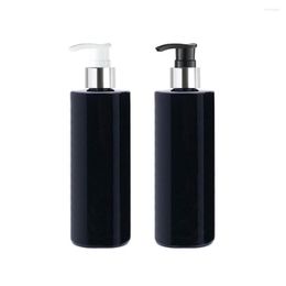 Storage Bottles 14pc 500ml Empty Black Cosmetic Body Lotion Bottle With Silver Pump Shampoo Container Shower Gel