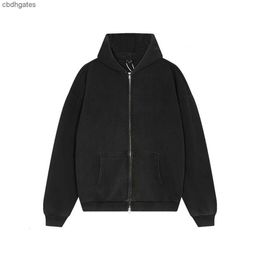 Hoodies Hoodie Sweater b Family High Edition 23ss Paris Made Old Back Letter Zipper Unisex Autumn Coat Balenciiaga 5WTR