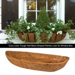 Planters & Pots Flower Basket Coconut Fibre Mat Half-Moon Shaped Large Capacity Replacement Liner For Balcony Courtyard Garden CANQ889