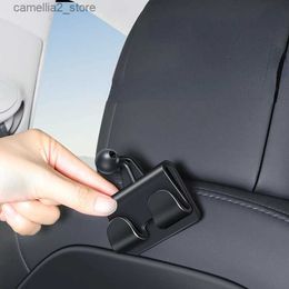 Car Holder Suitable for Tesla Model/3 Mobile Phone Rack Car Bracket Rear Seat Interior Accessories 360 Degree Rotating Bracket Hook Q231104