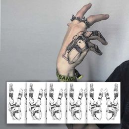 Temporary Tattoos Manipulator Hand Back Temporary Tattoo Stickers Dark Punk Style Waterproof Fake Tattoo Men and Women Body Art Tattoo Sticker Arm Z0403