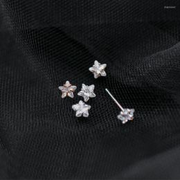 Stud Earrings MloveAcc Real 925 Sterling Silver CZ Star Tiny For Women Wedding Party Luxury Jewelry