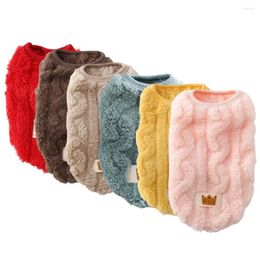 Dog Apparel Pet Clothes Warm Winter Cat Jacket Cute Wavy Double-sided Fleece Soft Puppy Kitten Coats For Small Medium Dogs Cats