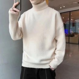 Men's Sweaters Winter Turtleneck Men Loose Knitted Pullover Streetwear Mens Oversize Sweater Fashion Casual Thicken Warm Pullovers
