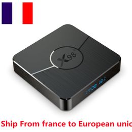 Ship From France X98 Plus TV Box Android 11.0 Amlogic S905W2 TVbox 4G 32G 64G AV1 BT 2.4G 5G Wifi 4K HDR Video Media Player Set Top Box