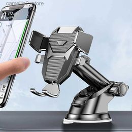 Car Holder Sucker Car Phone Holder Mount Stand GPS Telefon Mobile Cell Support For iPhone 13 12 11 Pro Xiaomi Huawei Samsung Q231104