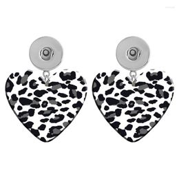 Dangle Earrings LOVE MOM Sunflower Happy Easter 12mm 18mm Snap Button Heart Acrylic Eardrop Ear Stud DIY Jewellery R1090