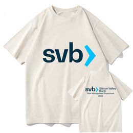 Mens TShirts Silicon Valley Bank T Shirts Funny Clothing Women Men Graphic Sweatshirt Vintage Summer Tshirt Cotton TShirt 230403