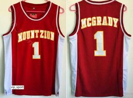 Men High School Tracy McGrady Jerseys 1 Red College Stitched Basketball Wildcats Mountzion Jerseys Breathable University Top Quality On Sale