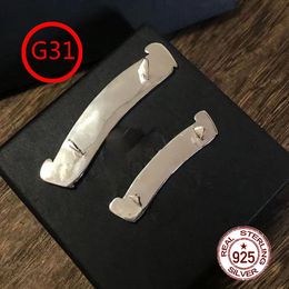 G31 S925 STERLING SILVER SILVER BRECTRESTY PATCH BUSINESHギフトパーソナライズされたファッションパンクヒップホップスタイルジュエリークロスフラワーレターシェイプ