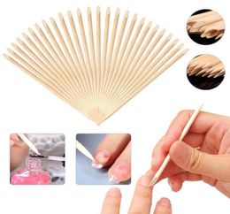 whole 10 000pcs lot 4 53 nail art orange wood stick cuticle pusher remover nail art tools accessories 100pcs set1224860