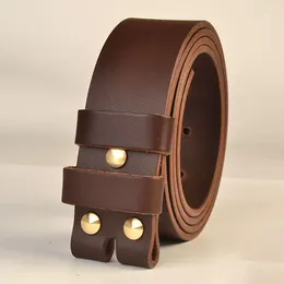 Belts 3.6cm Wide Headless Pin Buckle Belt Strip Top Layer Cowhide Leather Ten Years Not Broken