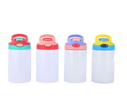 12oz Sublimation Sippy Cup 350ml Kids Water Bottle with straw lid Portable Stainless Steel Drinking Tumbler for Toddler FY4309 C059982067