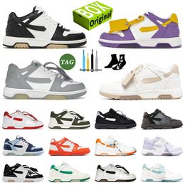 OG Original Out Of Office sneaker women mens shoes OOO Low Tops Calf Leather designer shoes Navy Blue Grey Black White Blue Khaki Lilac Sand Purple Yellow Orange Mint