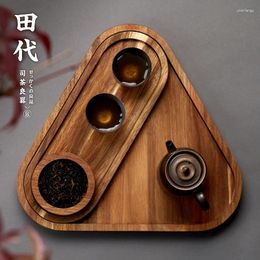 Decorative Figurines Japanese Wooden Tray Tea Fruit Drink Snack Creative Home Tableware Set Safety And Health Env-friendly