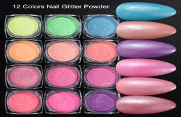 1g Nail Glitter Powder Fluorescent Neon Dipping Powder Chrome Mirror Gel Polish Pigment Dust Nail Art Decor Manicure4594343